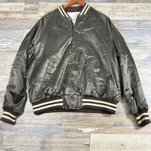 Active Generation Men’s Bomber Jacket Brown Size XL Vintage
